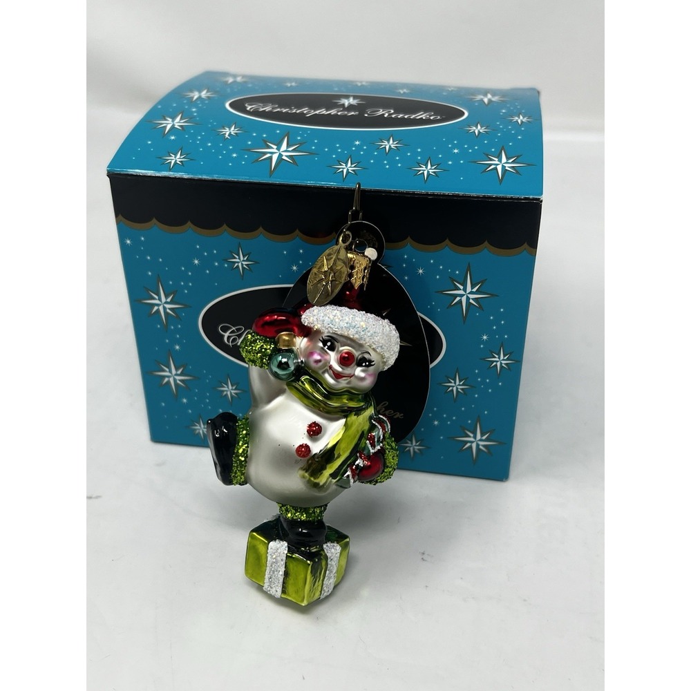 Christopher Radko Christmas Ornament Dandy Dancing Gem Snowman w/Tag